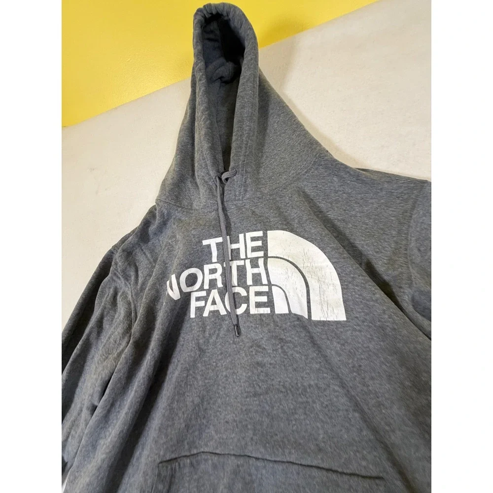 The‎ North Face Mens XL Heather Grey Half Dome Logo Pullover Hoodie 5944